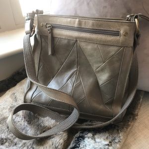 Lucky Brand geometric leather cross body